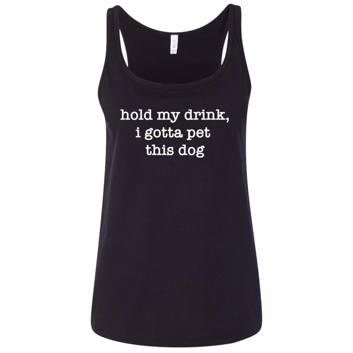 Image of Hold My Drink Relaxed Fit Black Tank