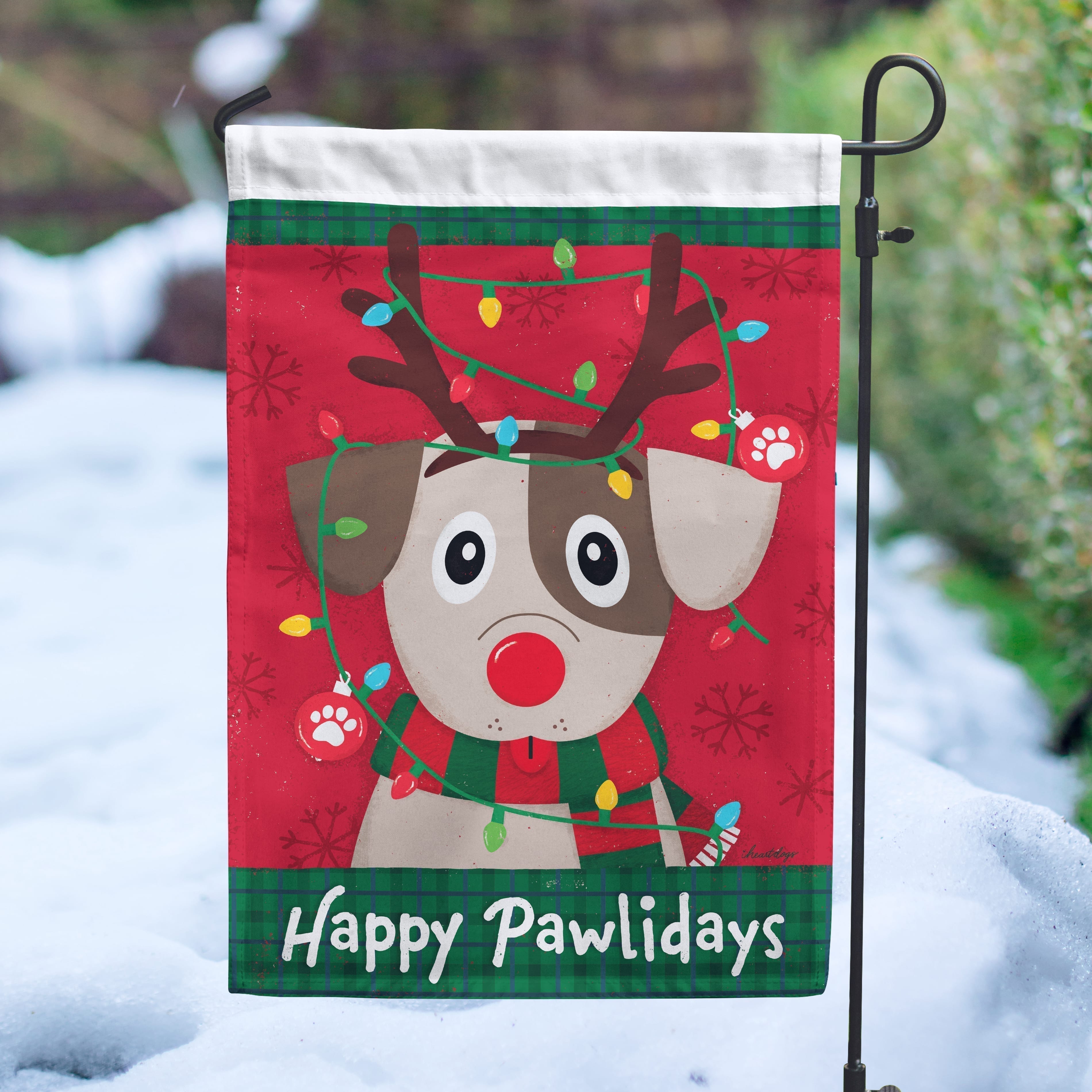 Download Happy Pawlidays Reindeer Pup Garden Flag Get 2 For 14 99