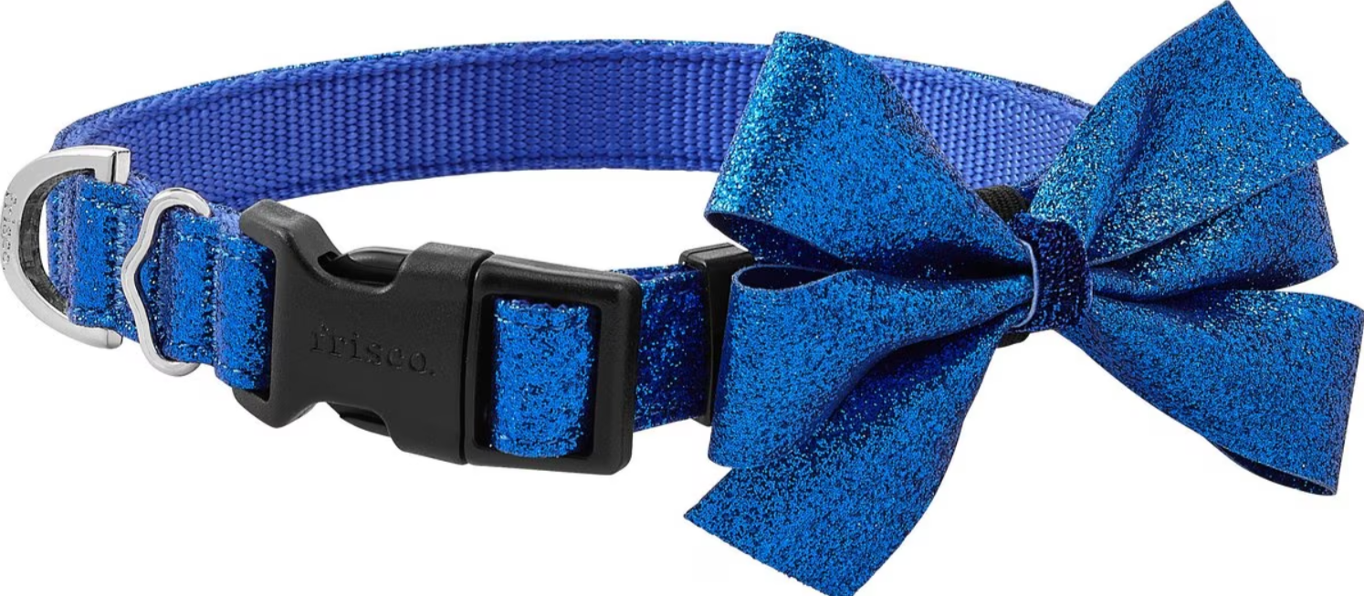 Frisco Glitter Dog Collar with Removeable Glitter Bow ($4.80)