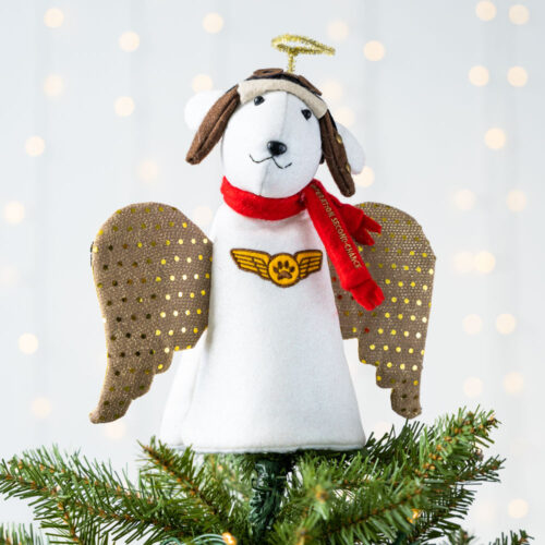 My Dog is My Co-Pilot Christmas Artisan Angel- Home Decor, Mantel Decor, Tree Topper