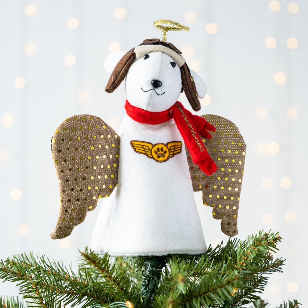 Image of My Dog is My Co-Pilot Christmas Artisan Angel Tree Topper- Super Black Friday Deal 87% OFF