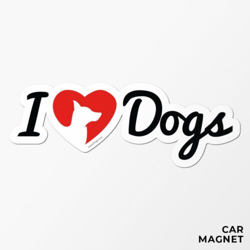 Special Offer! iHeartDogs Car Magnet-Great for Kitchen Fridge, Home Decor – Helps Feed Dogs in Need