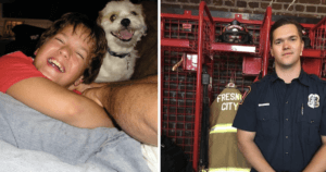 Fresno Firefighter Saves Dog