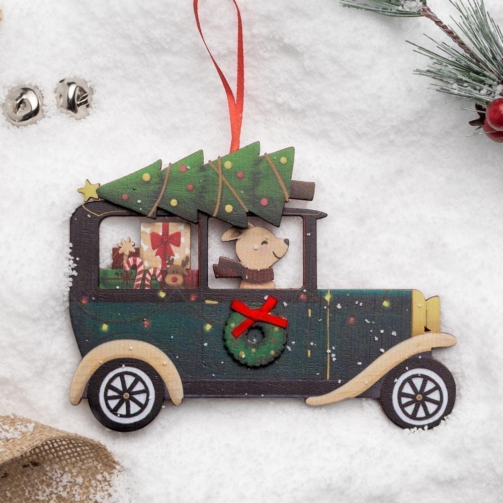 Image of A Christmas Miracle Rescue Ornament 🎄 Vintage Model A Coupe