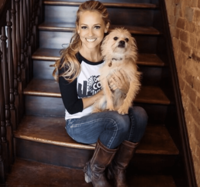 Nicole Curtis with Rescue Dog