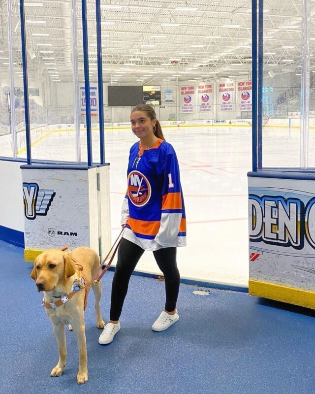 Service Dog at Hockey Game