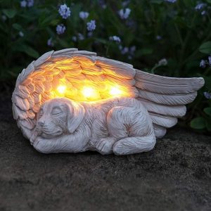 Forever My Guardian Angel Pup Garden Solar Light