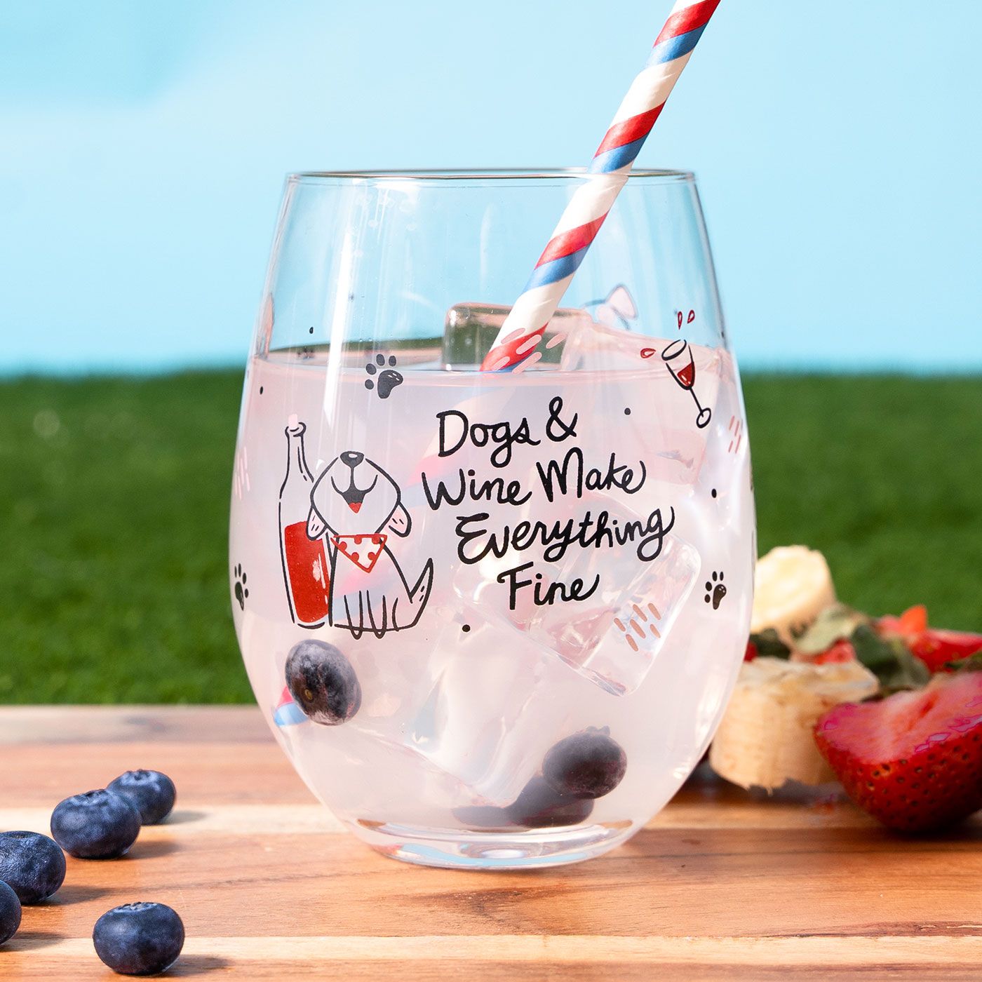 Image of Dogs ‘n Wine Stemless Glass