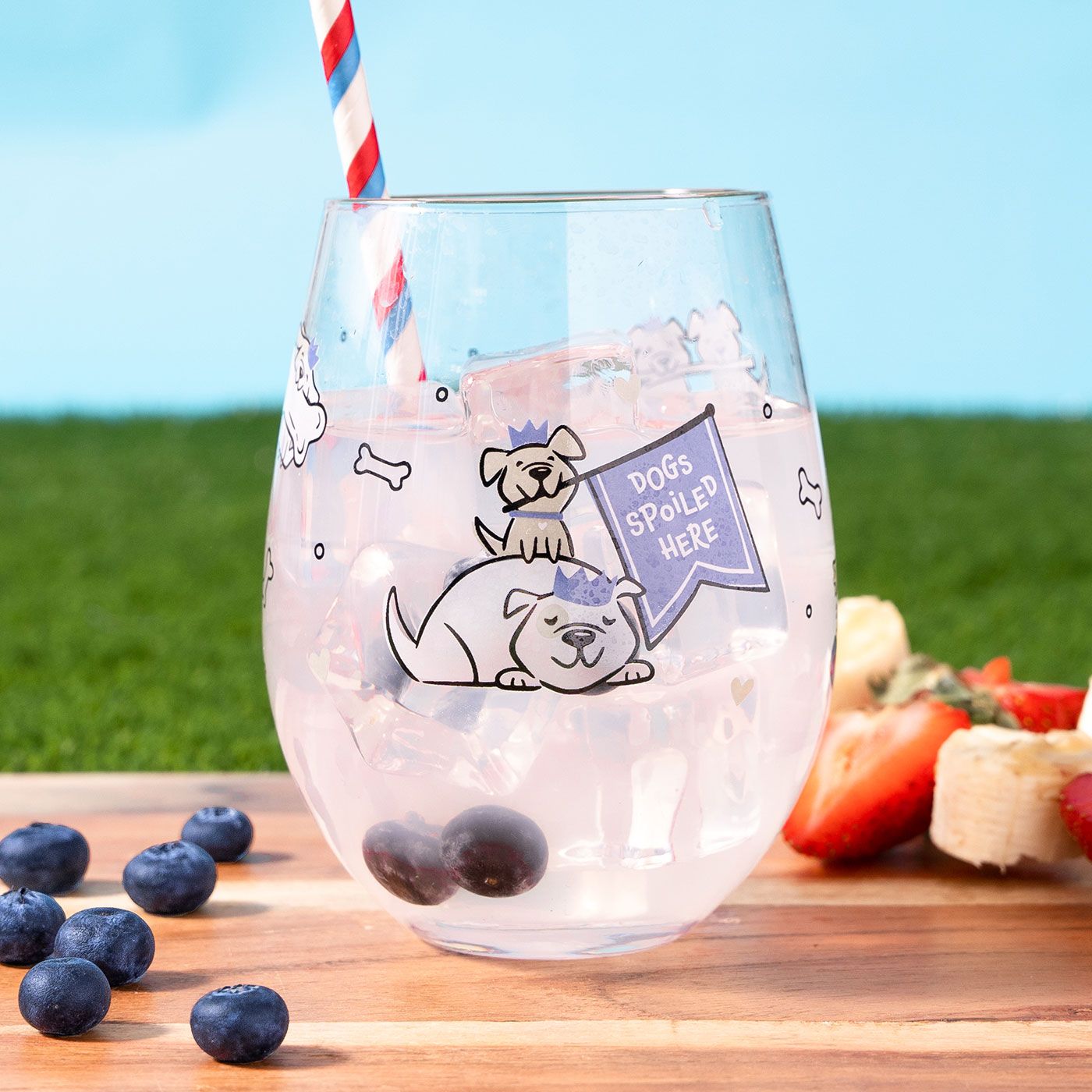 Image of Dogs Spoiled Here Stemless Glass