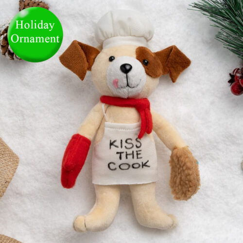 Heart Of Gold Rescue Keepsakes 💛  Kiss the Cook Dog Christmas Ornament  -Super Deal 50% OFF!