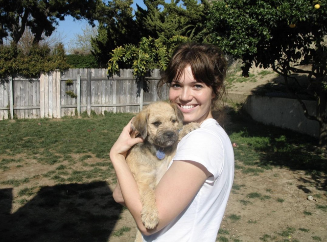 Mandy Moore with Rescue Puppy