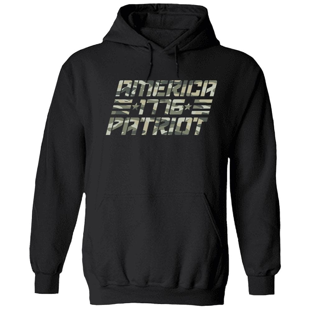 American Patriot 🇺🇸 1776 Hoodie Black