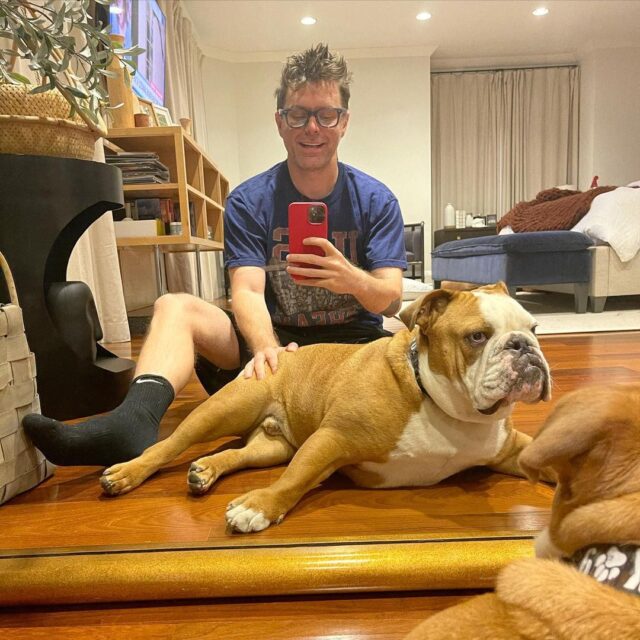 Bobby Bones with Bulldog