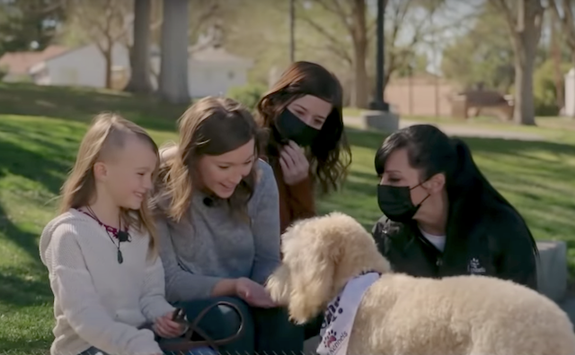 Girl gifted service dog