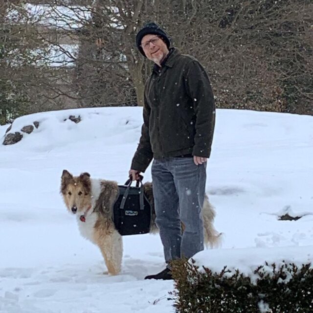 Ron Howard and senior dog