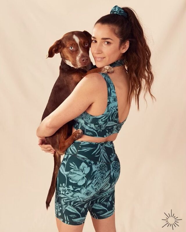 Aly Raisman and Mylo modeling