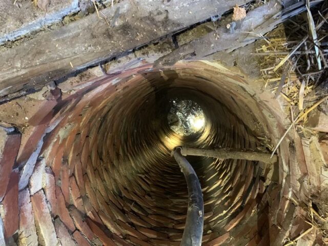 Dog trapped in 30-foot well
