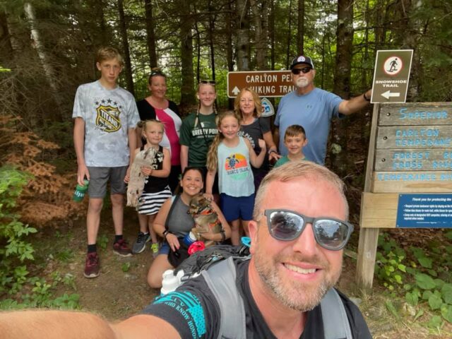 Family hiking trip