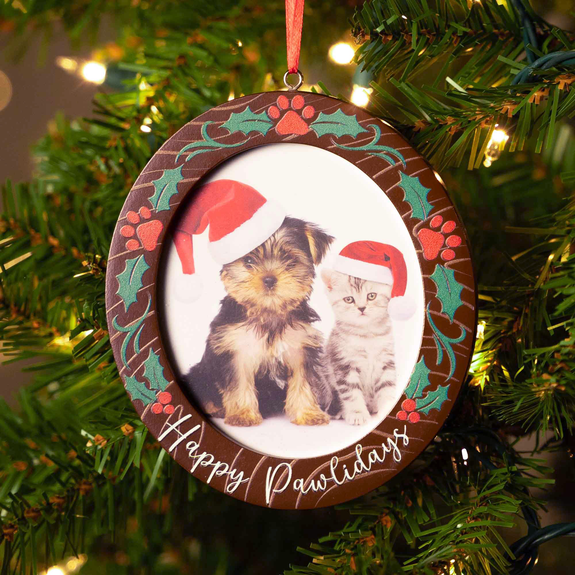 Image of Happy Pawlidays Frame Ornament - Early Black Friday Deal $1.98 ( Limit 1 per customer)