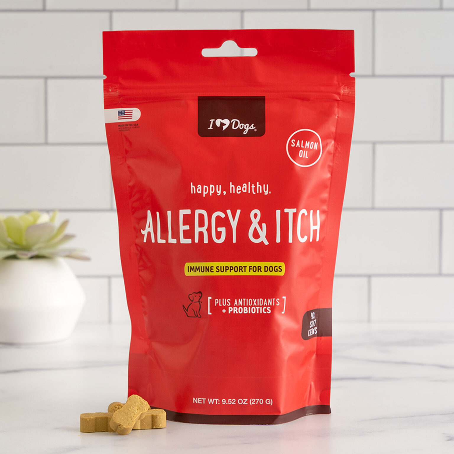 Iheartdogs Allergy And Itch Relief Chews For Dogs With Salmon Oil