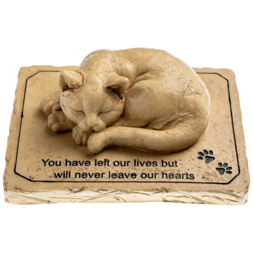 You Left Our Lives But Never Leave Our Hearts - Cat Memorial Garden Stone - Deal 23% Off