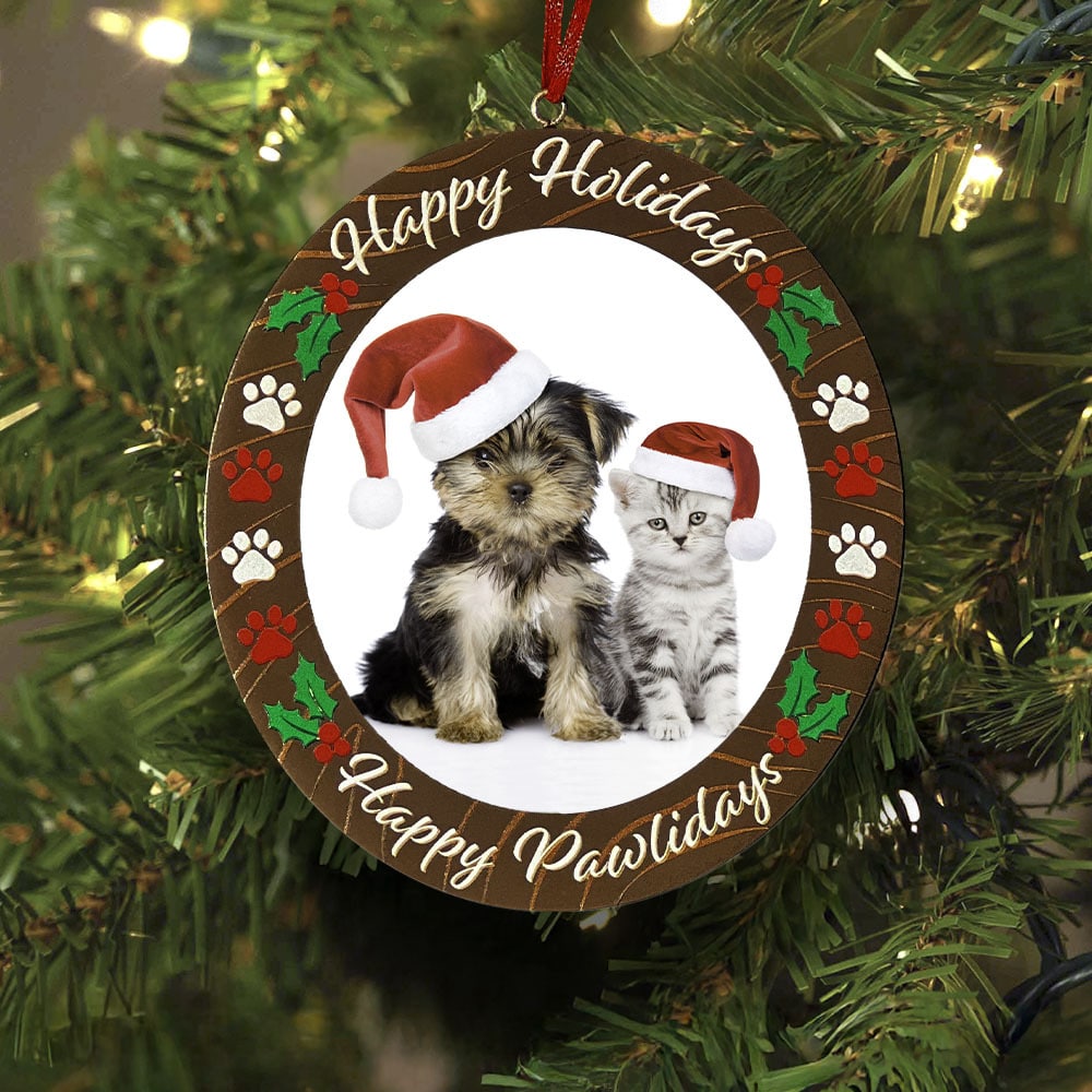 Second Chance Movement™ Christmas Deal Offer - Happy Pawlidays Happy Holidays Frame Ornament and Paw Ink Pad - Image 9