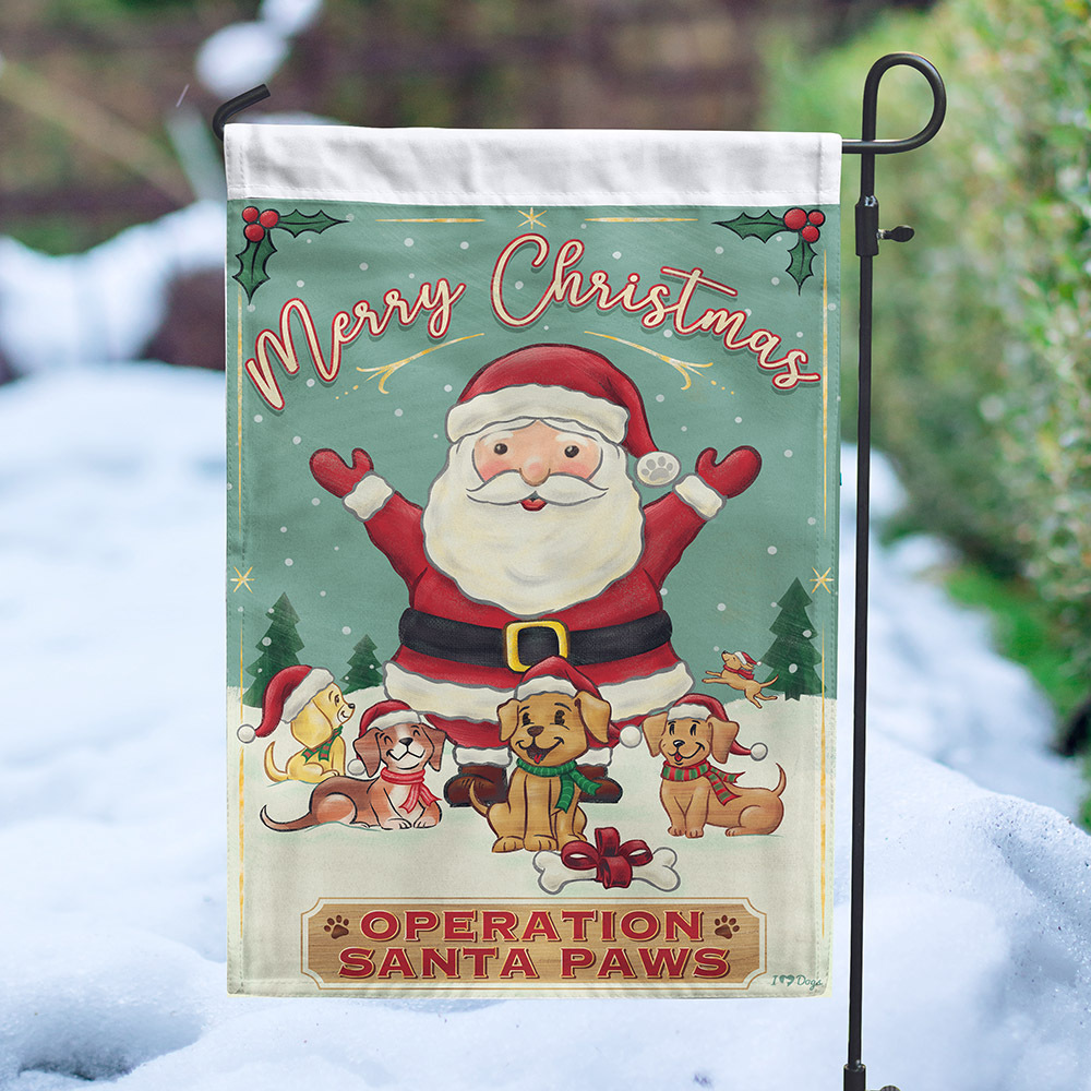 Springer Spaniel Santa Paws Christmas Card