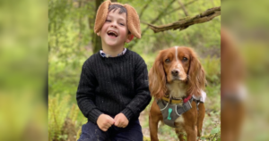 Autistic Boy with Cocker Spaniel