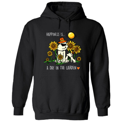 Happiness Is A Day In The Garden Hoodie Black