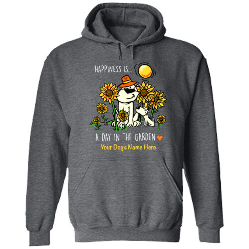 Happiness Is A Day In The Garden Hoodie Dark Heather Grey