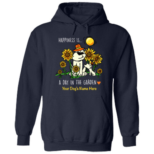 Happiness Is A Day In The Garden Hoodie Navy