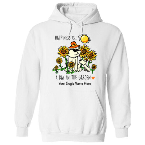 Happiness Is A Day In The Garden Hoodie White