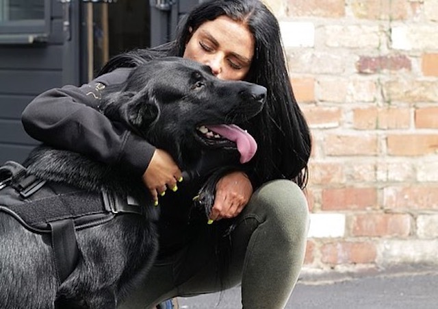 Katie Price Kissing Protection Dog