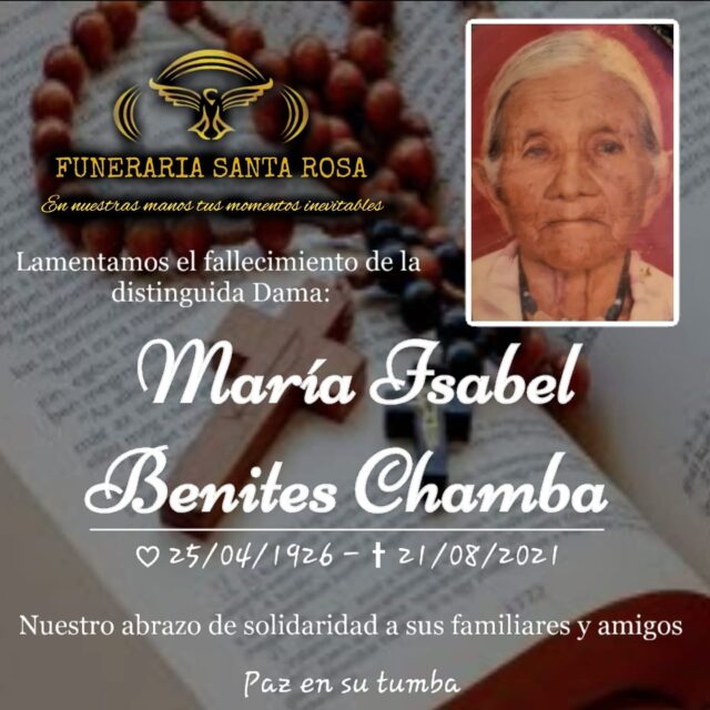 Maria Isabel Benites Chamba Funeral