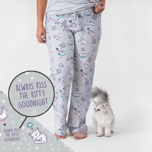 Comfy Cozy 🐱 Always Kiss the Kitty Goodnight Lounge Pant