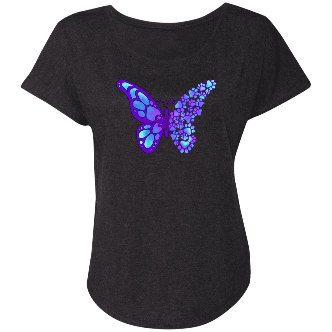 Image of Love Butterfly Slouchy Tee Black