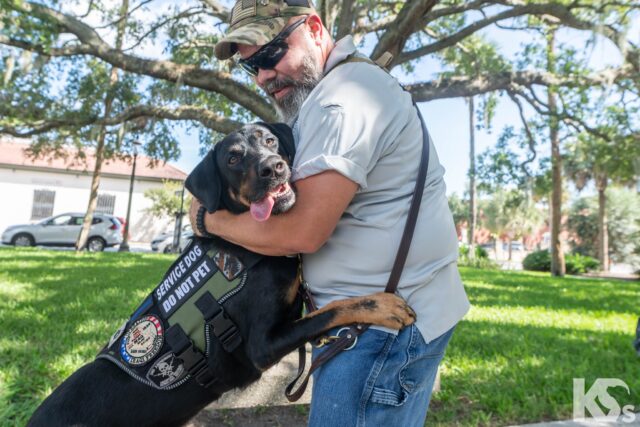 Veteran with Service dog