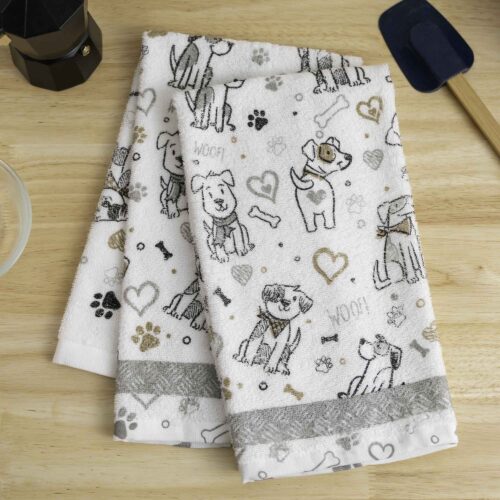 Cute Dogs 🦋 Safe & Together Kitchen Towels (Set of 2) – Provides a Day of Safety & Care For Domestic Violence Victims