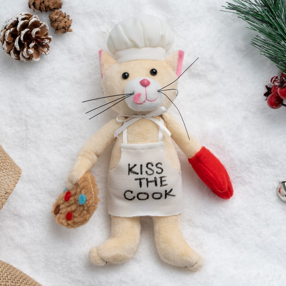 Image of Heart Of Gold Rescue Keepsakes &#x1f49b; Kiss the Cook Cat Christmas Ornament - Sneak Peak Special Pricing 35% Off!