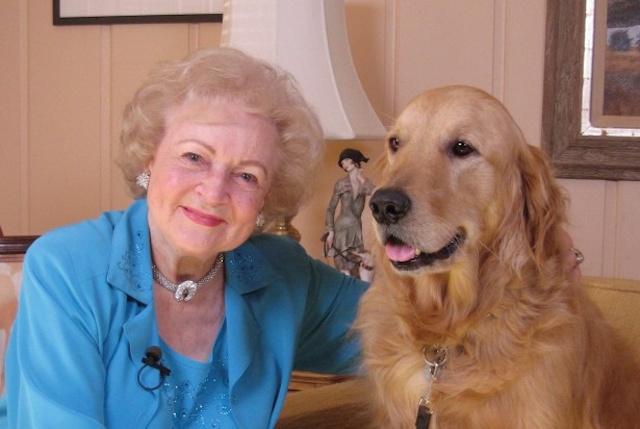 Betty White with Hero Dog