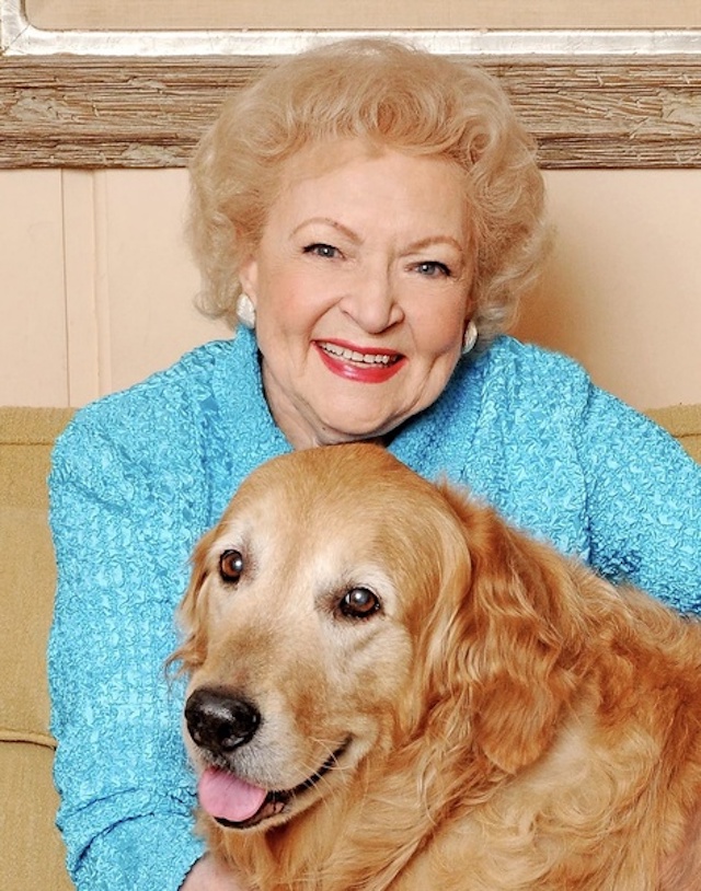 Betty White with Dog