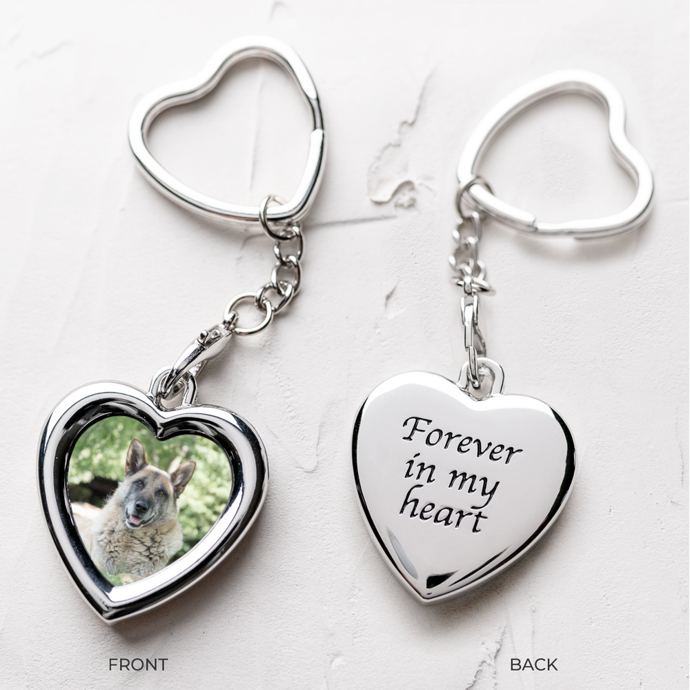 Image of 'Forever In My Heart' Dog Memorial Photo Keychain Locket