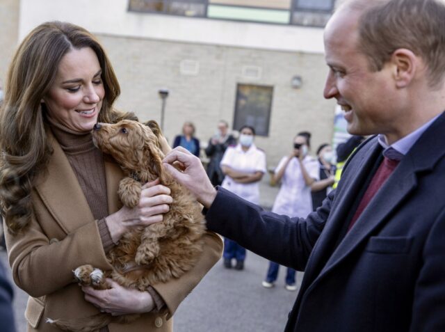 Kate Middleton Cuddling Puppy