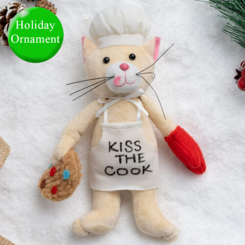 Heart Of Gold Rescue Keepsakes 💛 Kiss the Cook Cat Christmas Ornament - Super Deal 50% OFF!