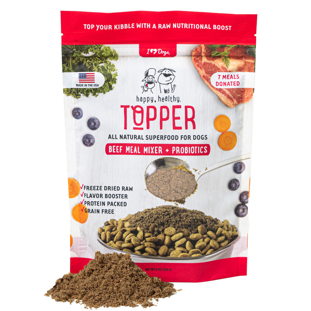 iHeartDogs Nutrition Boost Beef Food Topper (8 oz and 3 oz Pouch)