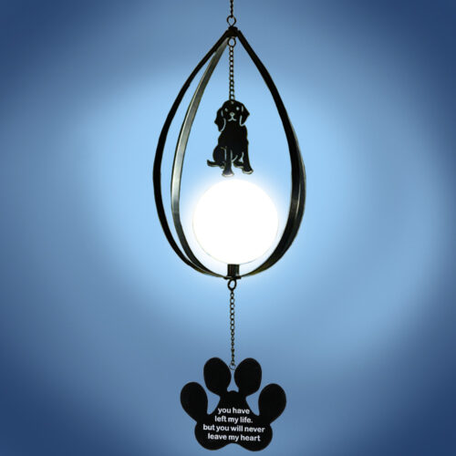 In Memory Of - Never Leave My Heart Dog Solar Light- Deal 25% Off
