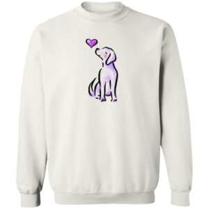 Pup & Heart Sweatshirt White