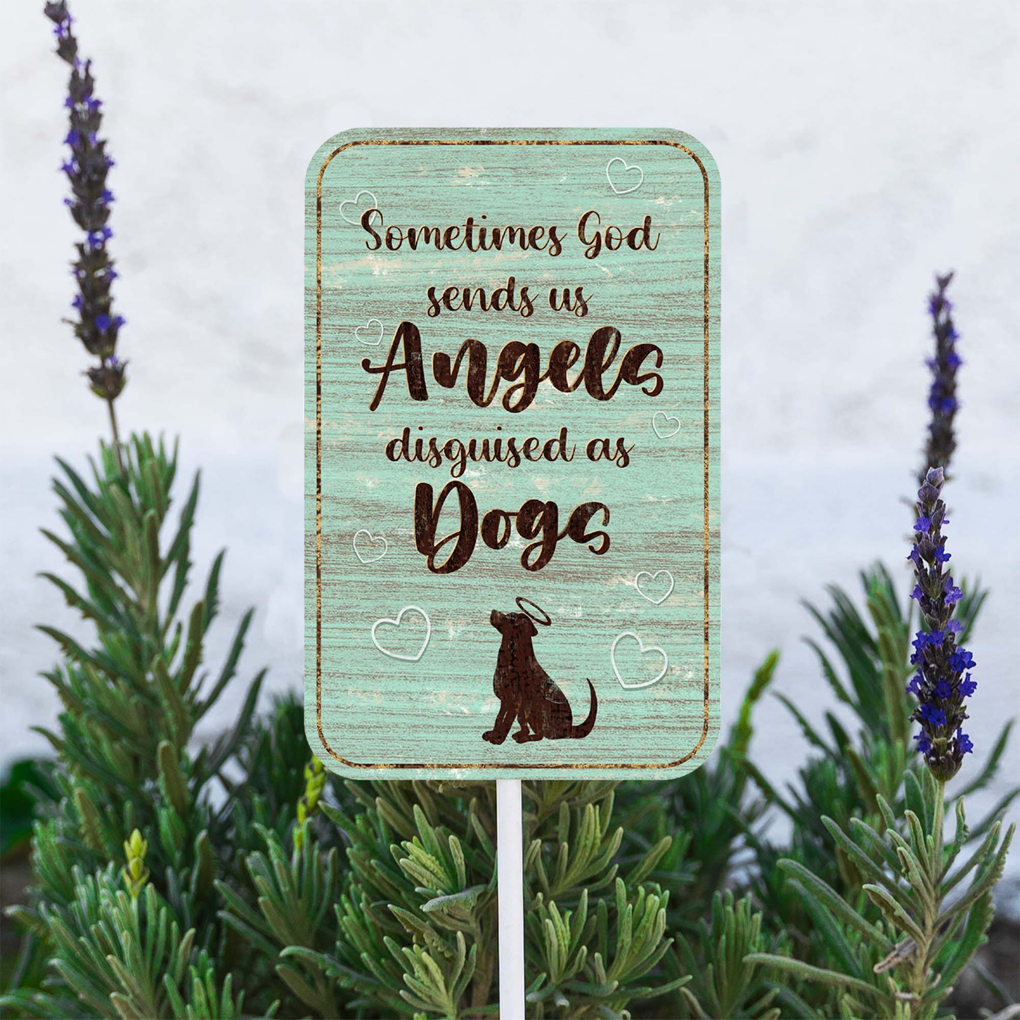 Image of Angels Disguised As Dogs - Garden Stake