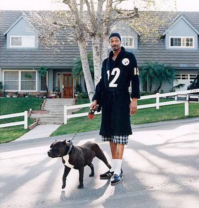 Snoop Dogg walking dog