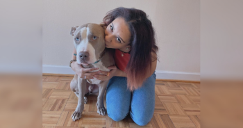 Student with service dog